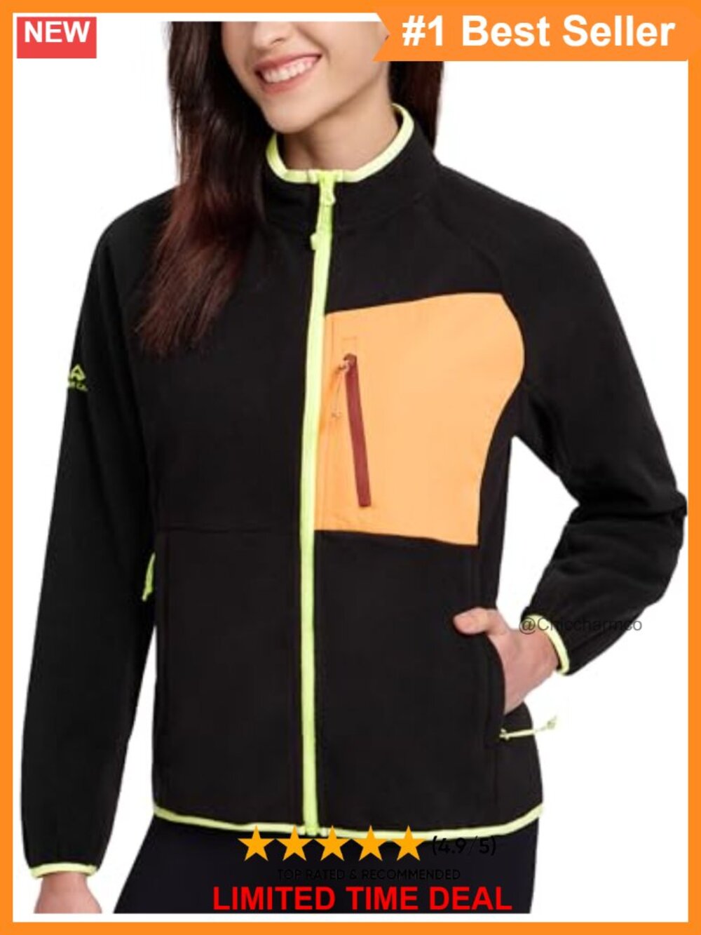 Womens Polar Fleece Full Zip Jacket Lightweight Warm Winter Coat